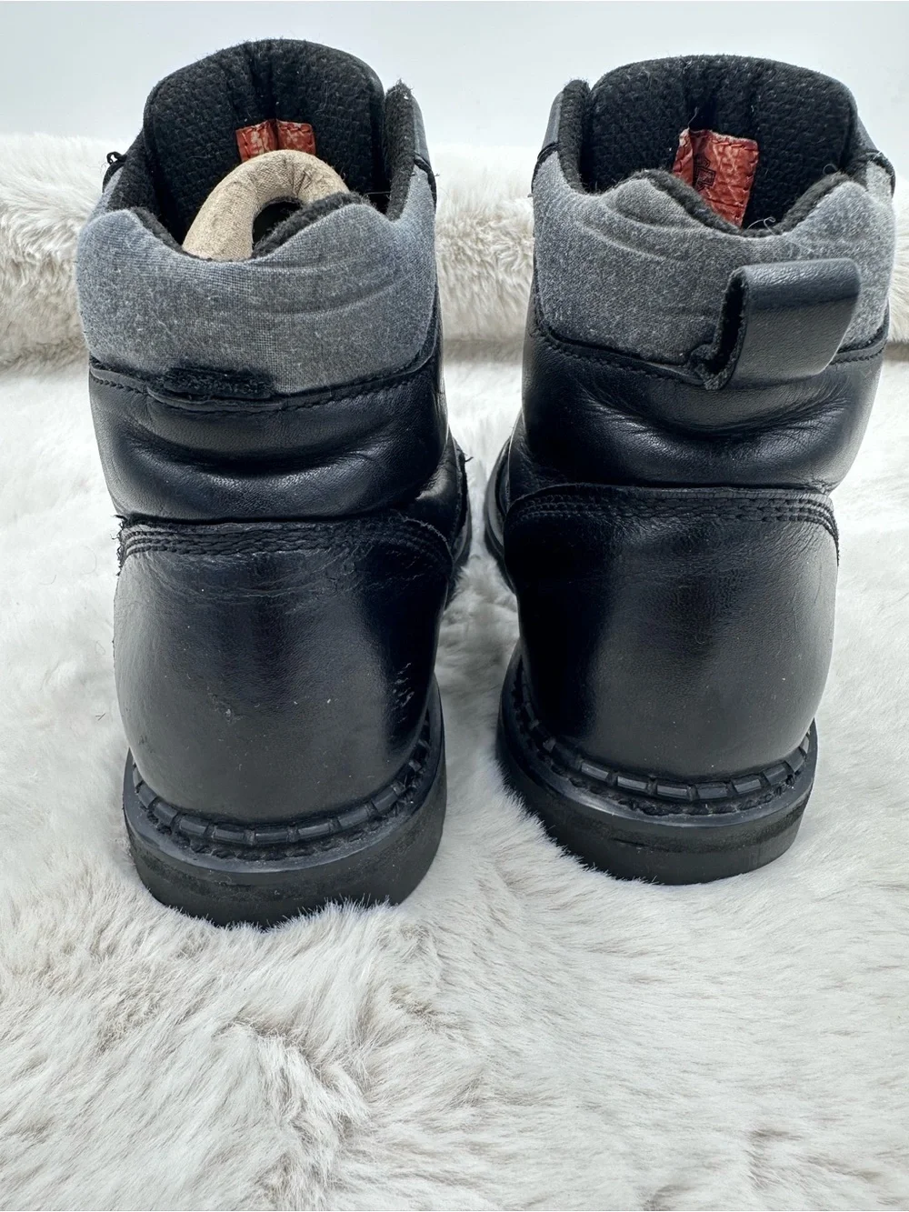 Harley Davidson‎ Black Leather Lace Up Motorcycle Boots Men's Size 8.5 M